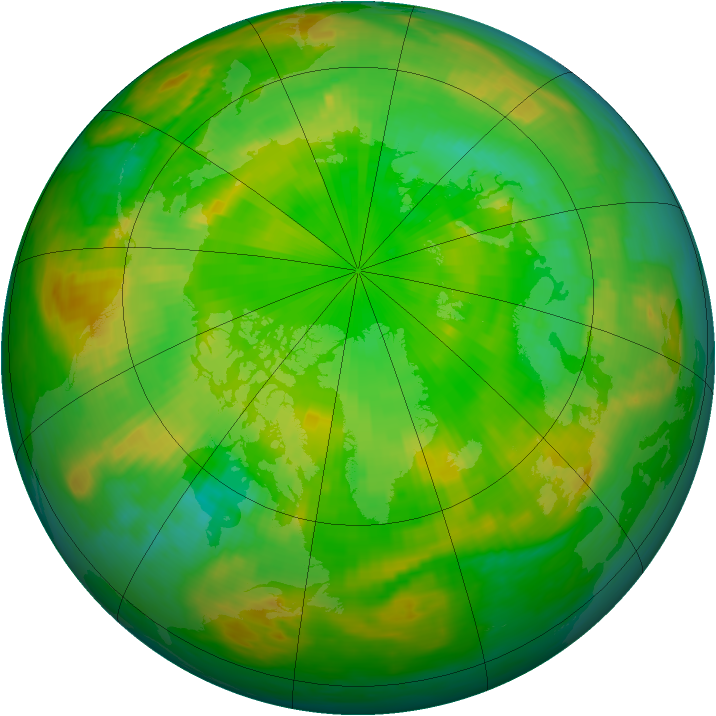 Arctic ozone map for 26 June 1985
